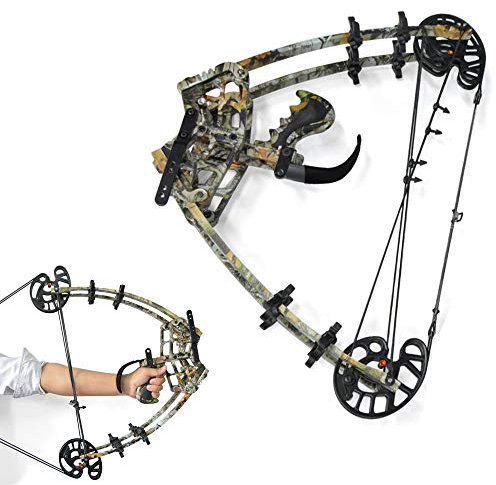 ZSHJG Bogenschießen Compound Bogen Kit Compoundbogen für die Jagd 50 lbs Jagd Stahlkugel Verbundbögen Mehrzweck Compoundbogen für das Jagdschießen (Camo)