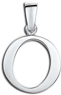 Amberta 925 Sterling Silber Anhänger - Personalisierte Charm Buchstaben für Damen und Männer - Symbole Kombinieren - Stil O