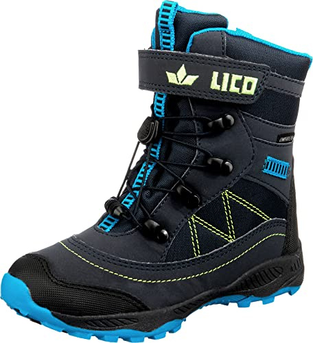 Lico Unisex Kinder Sundsvall Vs Schneestiefel, Marine Blau Lemon, 41 EU