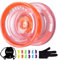 MAGICYOYO Profi JoJo für Kinder, Responsive Jo-jos für Anfänger, Magic Yoyo K2 Crystal orange Reaktionsfähiger Jo-jo Set für Jungen, Mädchen Jojos