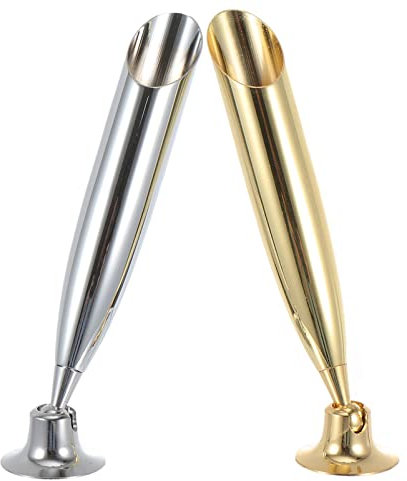 Milisten Stiftehalter aus Metall, Federkiel, Stifthalter, Schreibtisch-Stift-Trichter, Schreibtisch-Stift-Ständer für Zuhause, Büro, Hotel, 2 Stück