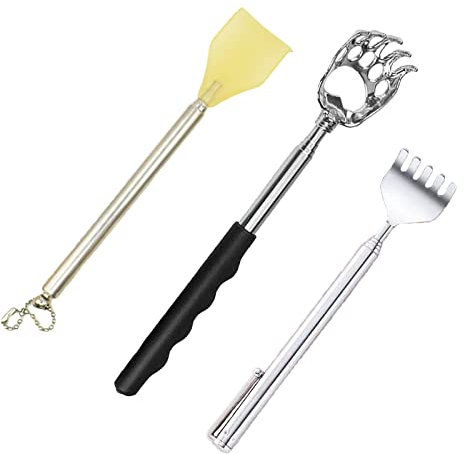 Kratzhand Rückenkratzer Teleskop Rückenkratzer Ausziehbar für Rücken und Kopfkratzen Kratzen Back Scratcher