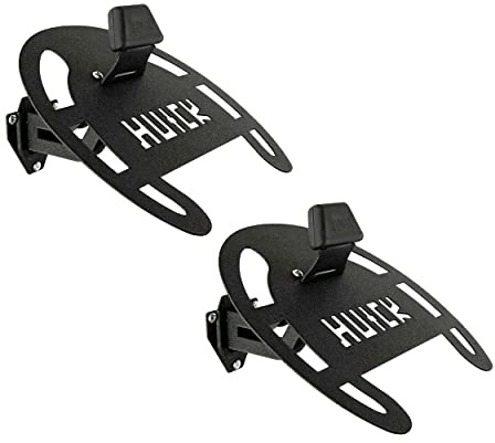 HUCK 2 Pack Helmet Wall Mount Helmet Holder Riding Suit Hanger Helmet Rack for Motorcycle Helmet, Coats (Basic, Black)