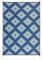 FH Home Outdoor Camping-Teppich - wasserfest, farbecht, wendbar - recycelter Premium-Kunststoff - Geometrisch - Terrasse, Veranda, Wintergarten, Wohnmobil – Aztec Kilim - Blau Multi -270 x 360 faltbar