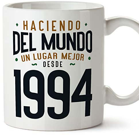 MUGFFINS Tazas 1994 Cumpleaños - En Español - Haciendo del Mundo un Lugar Mejor - 11 oz / 330 ml - Regalo original y divertido