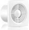 Hon&Guan Ventilatore da parete per bagno da 150 mm, Aspiratore da 272 m³/h Funzionamento silenzioso, senza spina UE Ventilatore per Cucina, Bagno, Camera da letto, Finestra del soppalco, Bianco