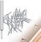 100Pcs Chiodi Senza Cuciture per Battiscopa a Doppia Testa, Chiodi in Corno Senza Traccia, Chiodi Nascosti per Legno Impiallacciature, Sicurezza invisibili Piccola Viti