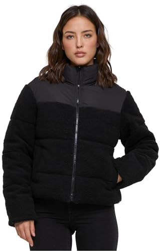 Urban Classics Damen Ladies Short Sherpa Mix Puffer Jacket