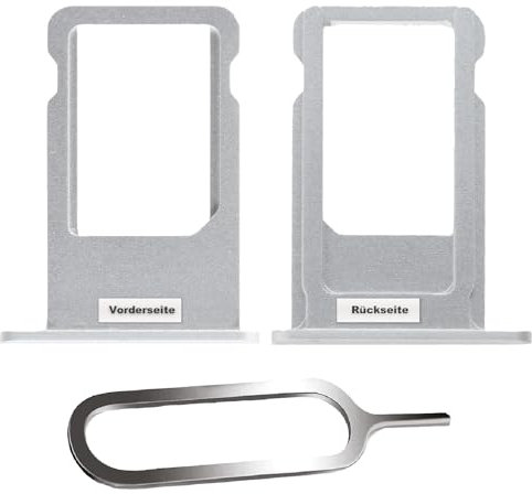 IS-TECK SIM-Kartenhalter Ersatz SIM-Tray Kompatibel mit iPhone 6s inklusive SIM-Nadel SIM-Kartensteckplatz (Silber)