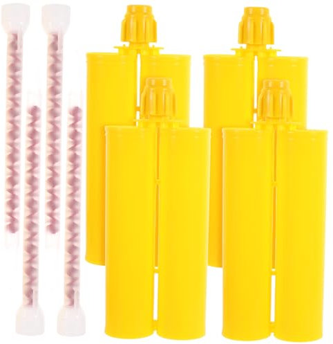 Veemoon 4sätze Nachfüllbare Doppel-kartuschen Leere Dichtstoff-tuben Diy Heimwerker Caulk Tube Robust Und Auslaufsicher Für Harze Fugen