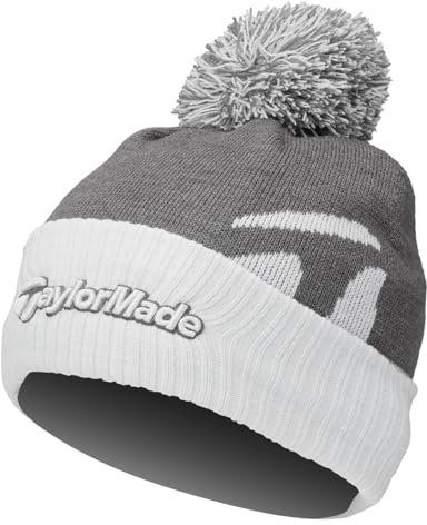 TaylorMade Herren TM Bobble 2024 Beanie-Mütze, Charcoal/Heather, Einheitsgröße