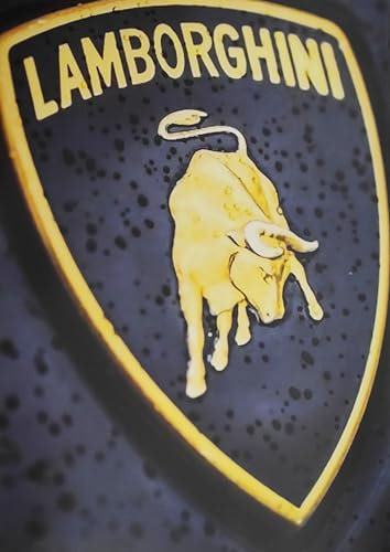 KUSTOM ART Dekoratives Poster für die Wand Serie Werbung Retro' Brand Lamborghini Flitzer Outwear Kunstdruck auf beschichtetem Papier 42x30 cm ohne Rahmen