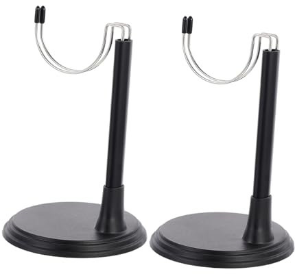 OATIPHO 2 Sätze Puppenständer Desktop-zubehör Bastelspielzeug Figuren Schwarze Puppen Taillierte Puppen Stehen Puppenunterstützung Mini-Spielzeug Regal Metall Spielzeugzimmer Baby Kind