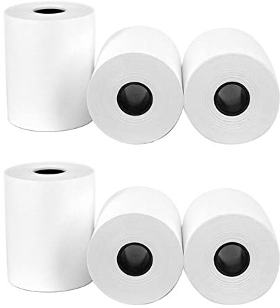 FIGGRITID 6 Stücke 80mm Sticker Papier Rolle mit Selbst Klebender für A3 Mini Pocket Photo Notes Drucker Papier