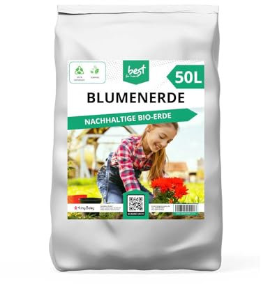 Best for Home - Blumenerde für Zimmer- und Balkonpflanzen, Gemüse, Obst und Kräuter. Bio und torffre, ideal für Blumenbeete und Kübel. Erhältlich in 20 Liter und 50 Liter Inhalt.
