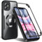 Hensinple iPhone 11 Hülle mit MagSafe, Magnetisch Handyhülle iPhone 11 mit Displayschutzfolie 360 Rundumschutz Stoßfest Militärstandard Outdoor Case Schutzhülle Schwarz