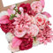 Serwalin Künstliche Blumen Abby Hot Pink Fake Blumen für Home Decor Seidenblumen für DIY Blumen für Dekorationen Tisch Centerpieces Kuchen Blumen Hochzeit Blumen Frühling Blumen