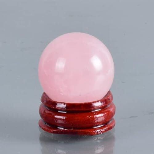 CZAOINCU Raumdekoration Gems Crafts Crystal Ball Undrill 30 mm Bead Natural Rose Quartz Sphere Stone Carving Craft Dekorative Kugel