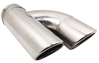 UTONGMU Auspuff Schalldämpfer Für Skoda Octavia 60mm Doppelauslass Endrohre Chrom Auto Auspuff Schalldämpfer Rohrspitze Ende(Blau)