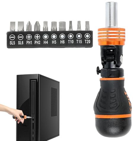 Screwdriver Set, Professional Screwdriver Set, High Performance Screwdriver with 10 Heads | Easily Replaceable Portable Tool Set, Multifunctional Household Appliances for Repairs and