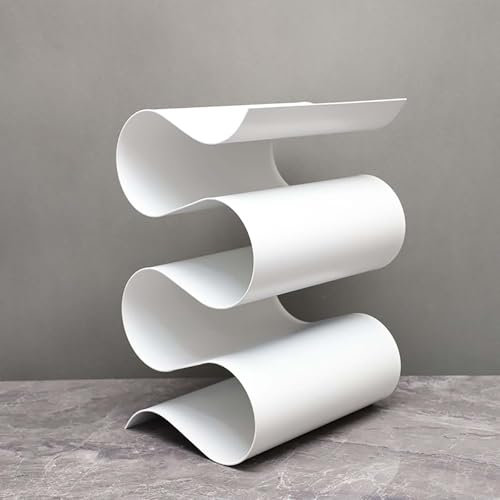 Tqoiozxa Casier À Vin Métal,casier À Vin en Fer avec Support Métal, Cave À Vin, Décoration De Bureau, Adapté Au Meuble TV, Salon, Salle À Manger(White)