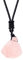 Erliway 1.2 Raw Stone Necklace for Women Men, Natural Rough Rose Quartz Gemstone Crystal Pendant Necklace, Adjustable Healing Crystal Necklace Pendant with Hand-Woven Rope