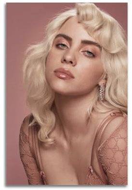 CGHAZLJ Billie EILISHPop-Figuren, Künstler, Schauspieler, Sänger, Poster, moderner Stil, Leinwand, moderne Familienschlafzimmer-Dekoration, Poster, Kunstposter und Wandkunst, Bilddruck, 20 x 30 cm,