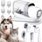 gridinlux® | Máquina 3 en 1: cortapelo aspirador y cepillo para mascota 300 W | 3 Potencias | Silenciosa | 9 Accesorios | Depósito 2,3L | WILD-TECH Aircut 3000