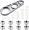 8 Stück Wasserhahn Adapter Set, mit 1 6 in 1 Perlator Schlüssel M16/M18/M20/M22/M24/M28 und 16 Dichtungen, Wasserhahnadapter für Schlauchanschlüsse, Spülbecken, Wasserfilter (Silber)