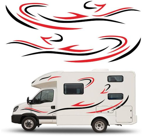 Adesivo per carrozzeria, autoadesivo, per camper, roulotte, roulotte, rimorchi