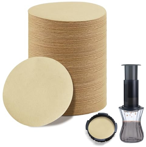 1000pcs Unbleached Paper Filters for AeroPress Standard Coffee Maker | Compatibility Primary Colour Coffee Filters Papers Premium Pulp Remove Coffee Residue Enhance Taste Large Quantity