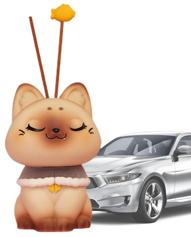 Yplkm Katzenauto-Duftdiffusor, Katzenpuppenauto-Aromatherapie - Leuchtendes Kätzchen-Autoduftornament | Auto-Duft-Dekoration für die Mittelkonsole, Cat-Lufterfrischer für Frauen und Mädchen