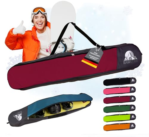 Snowboard Tasche - wasserdichte Snowboardtasche - Snowboard Rucksack mit stabilem Reißverschluss - Boardbag für Board, Helm & Schuhe - Hauptfach mit separaten Bereichen (bordeaux 150)