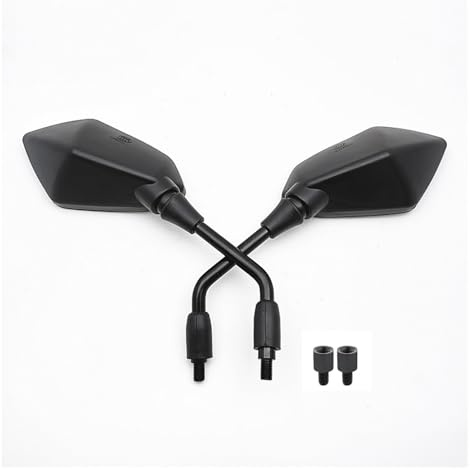 Rückspiegel Lenkerspiegel Motorrad Universal 10mm Motorrad Rückspiegel Roller Moto Seite Spiegel FÜR Klx 250 Fz 25 FÜR Cf X8 FÜR Jawa 50 125 Nmax