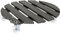 WAGNER Pflanzenroller WPC Ø 50 x 11 cm I Blumenroller für Außenbereich + Innenbereich I Kübelroller aus FSC® Wood Plastic Composite, anthrazit I 2 Feststeller I Tragkraft 120 kg - 20056501