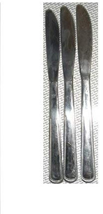 wenco Tafelmesser Messer 3er Set für Picknick und Camping mit Wellenschliff und Perlranddecor