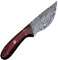 Cuchillo de acero de Damasco hecho a mano con funda de cuero
