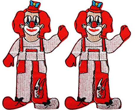 Bügelbild Clown Applikation Karneval Kostüm Fasching | Die Clown-Applikation ergänzt geeignete Textilien um einen klaren Karnevalsakzent ohne kompletten Motivdruck.