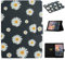 LMFULM® Case for Amazon Kindle Fire HD 8 2016/2017/ 2018 (8.0 Inch) PU Leather Protective Shell Smart Case with Sleep/Wake Stand Case Flip Cover Holster Small Daisies