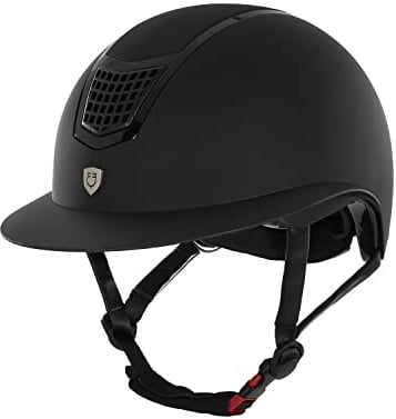 Casco da equitazione modello Eclipse plain mat con visiera larga e sistema di regolazione autoadattiva 53-55 cm