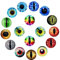 Julie Wang 8MM 100 pièces Dragon yeux verre Cabochon yeux pour poupée d'argile faisant des Sculptures accessoires artisanat bricolage résultats fabrication de bijoux