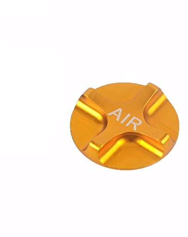 Z-LIANG Mountain Bike Air Gas Fork Value Cover MTB Front Fork Cap Protector Bicycle Parts Gold Blue (Color : 1 pc gold)