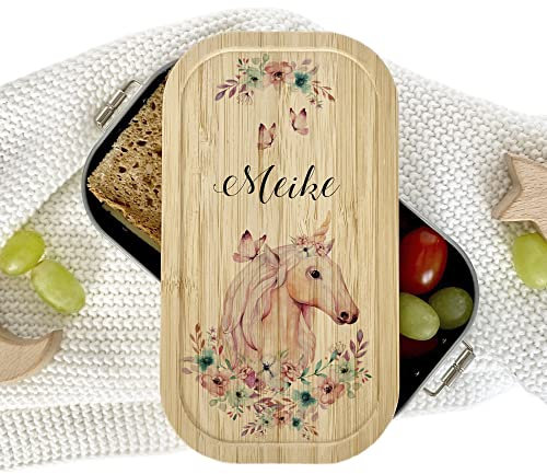 Manufaktur Liebevoll Kinder Brotdose mit Namen | Vesperdose personalisiert Kinder | Mädchen Brotdose personalisiert Geschenk