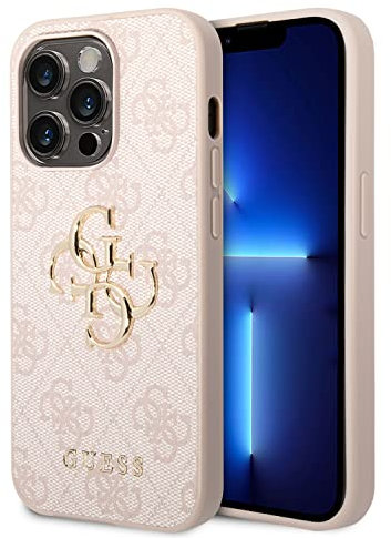Guess PU 4G Metal Logo case iPhone 14 Pro Max pink GUHCP14X4GMGGR