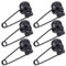 GORGECRAFT 6 STÜCKE Schwarz Totenkopf Sicherheitsnadeln Broschen Pins Bulk Zinklegierung Coiless Sicherheitsnadel Für Halloween Decken Schals Pullover