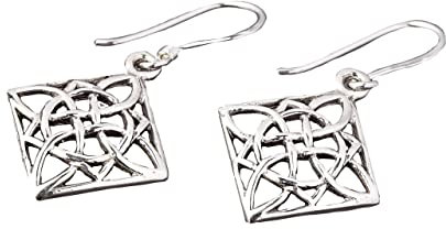 Bohemia Ohrhänger MANDRA 1.9 cm Keltisches Unendlichkeitsknoten Ohrringe Mandala 925 Sterlingsilber