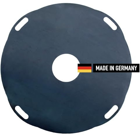 Dynamic-Wave Plaque de cuisson brossée, 80 cm, avec 4 poignées ergonomiques, dernier développement pour plus de plaisir de barbecue, plancha pour tonneau à feu