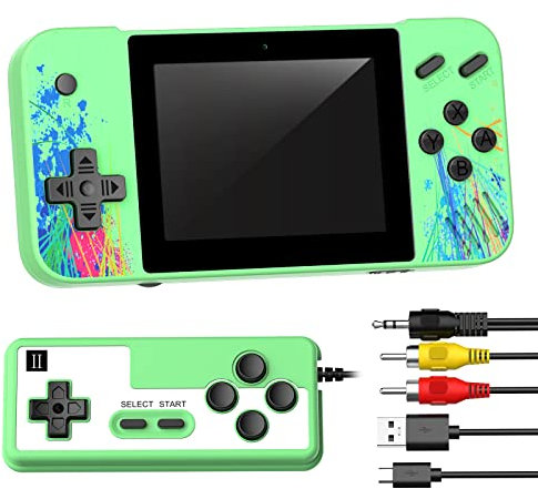 Yumcute Handheld Game Console,800 Classic Games 3.5-Inch IPS Screen, Mini Retro Game Console 1200mAh Rechargeable Battery Supports 2 Players Connected TV, Portable Game Console Gifts for Adults Kids