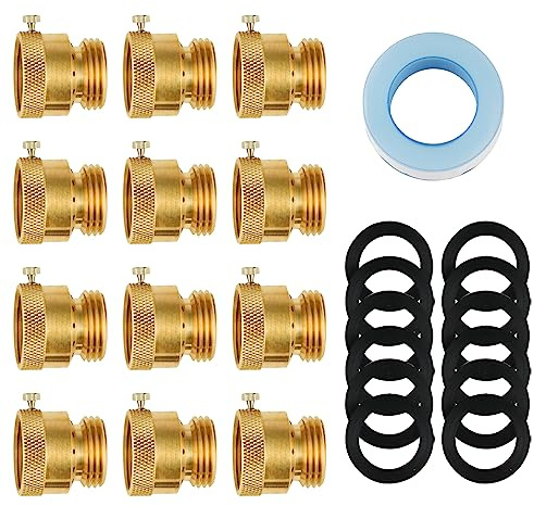 SUNGATOR 12-Pack Hose Bib Vacuum Breaker, 3/4 Inch GHT Backflow Preventer