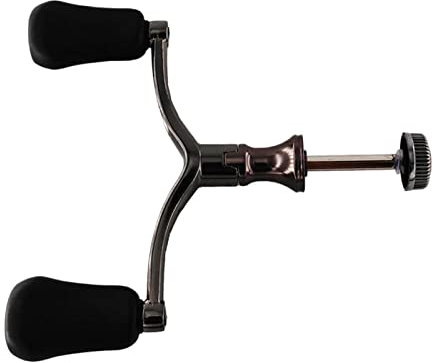 Amagogo Angelrolle Ersatzgriff Knopf Metall Kipphebel Griffe für Angelrolle Zubehör, Schwarz